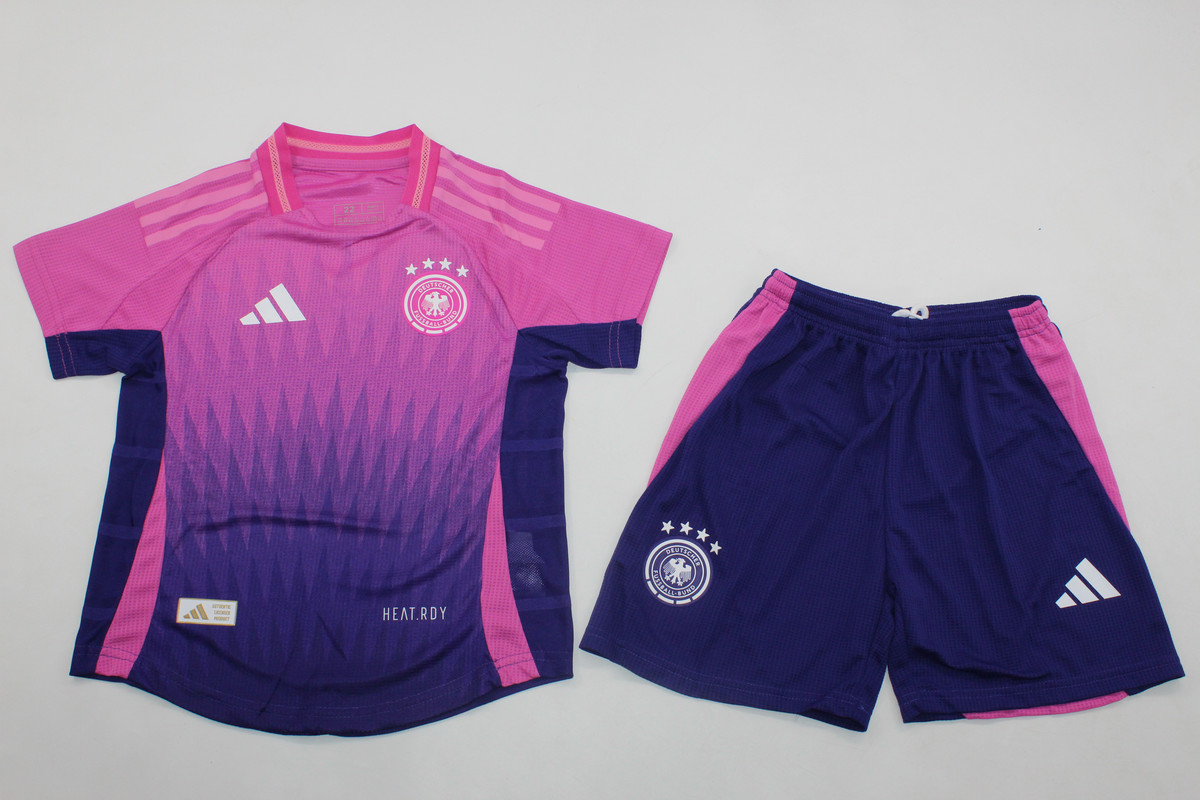 Kids-Germany 2024 Euro Away Pink/Purple Jersey(Player)